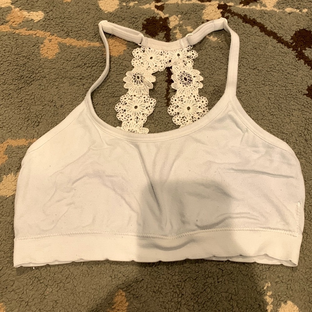 Bralette with flower detail on back